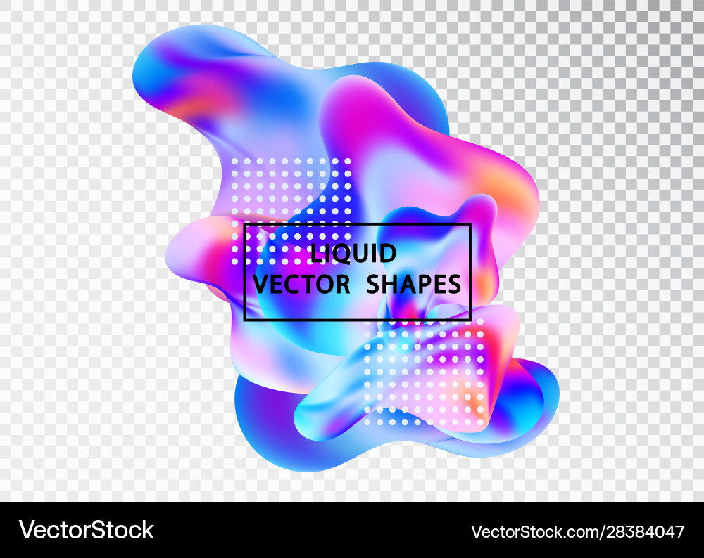 Fluid shape layout isolated template set Fluid shape layout isolated template set vector image