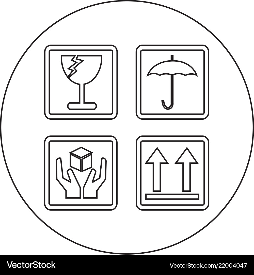 Fragile icon Fragile icon Vector Image