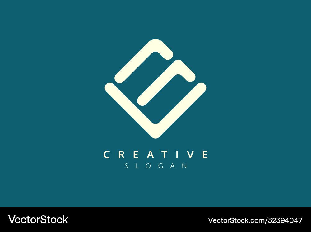 Line logo design forms an abstract rectangle Line logo design forms an abstract rectangle vector image