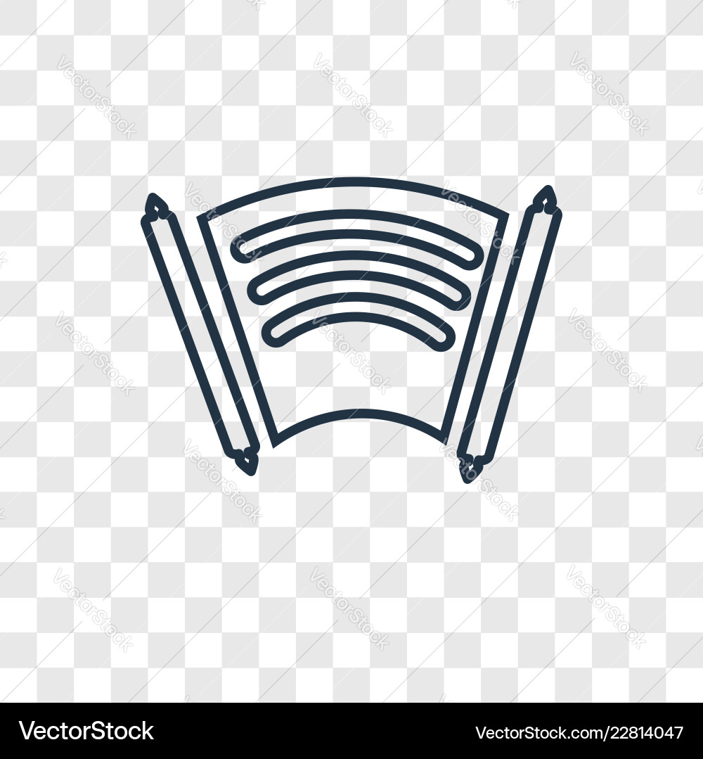 Manuscript concept linear icon isolated Vector Image
