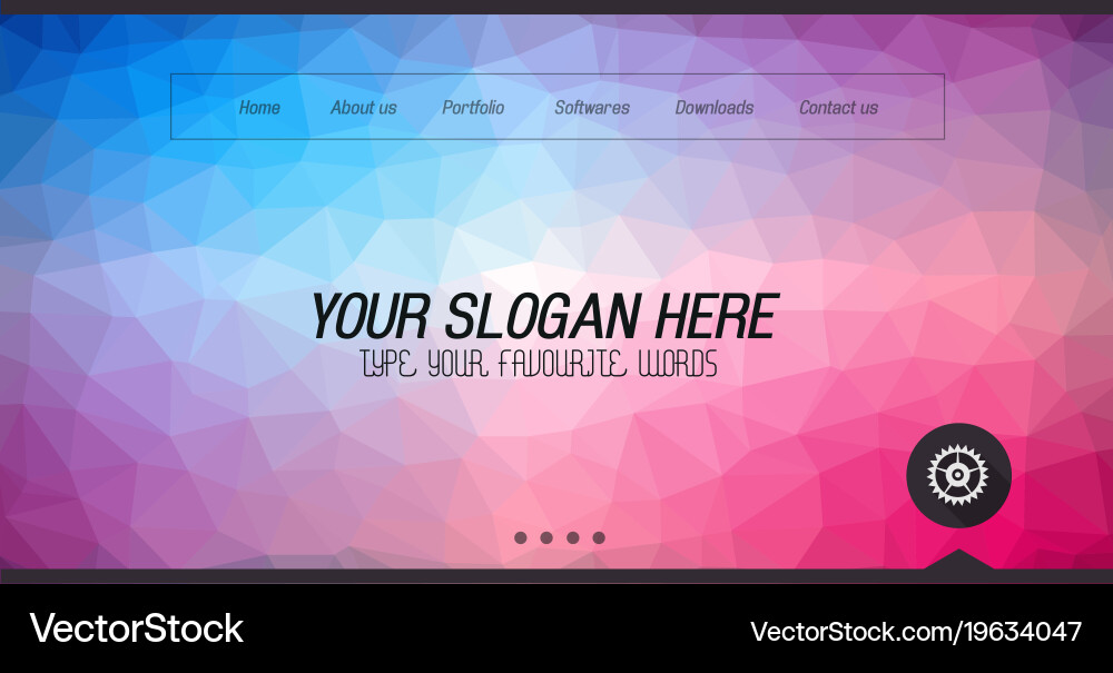 Minimal website home page design with slider Vector Image