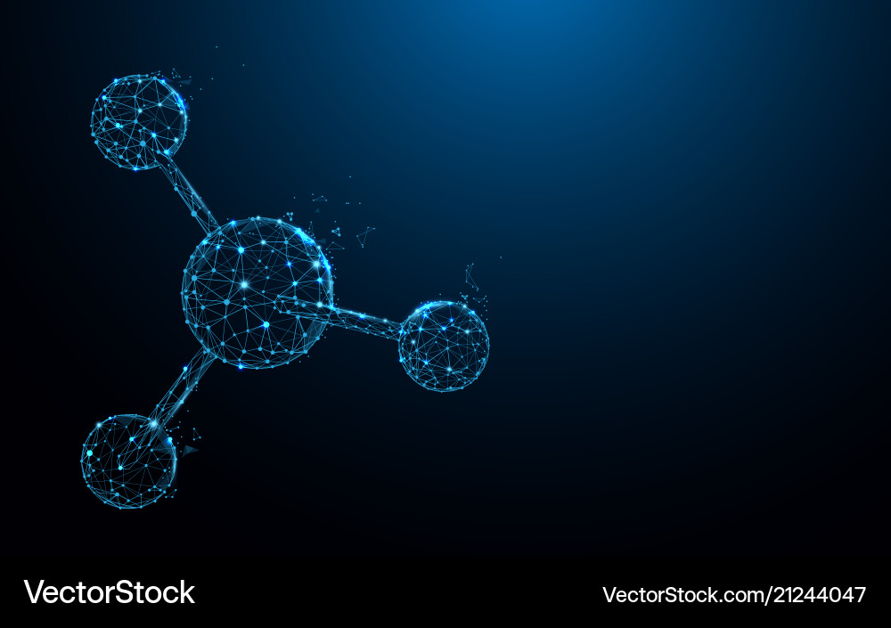 Molecular Structure - Particle Network vector image