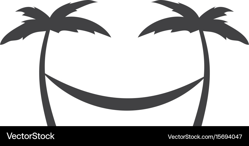 Palm Tree Beach Scene vector image