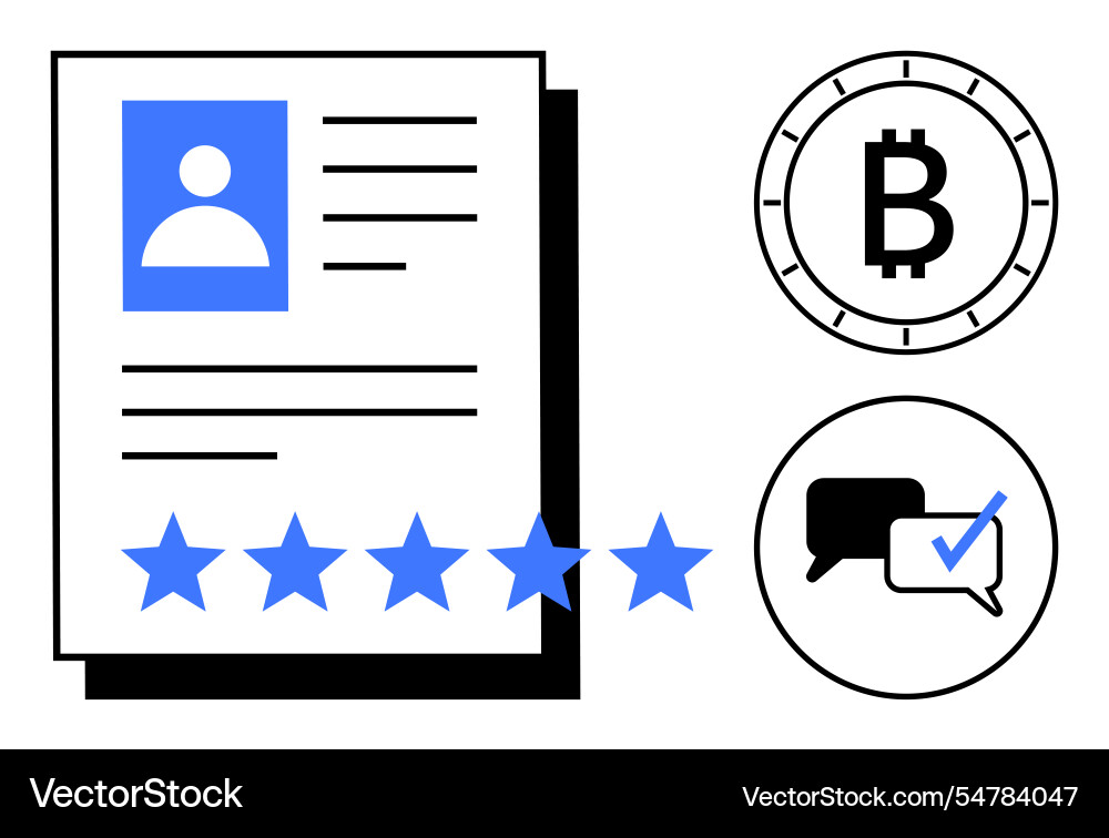 Professional profile with high rating Professional profile with high rating vector image