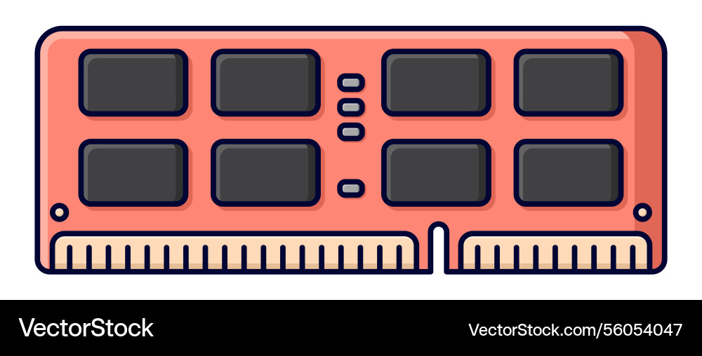 Ram memory computer icon random Vector Image