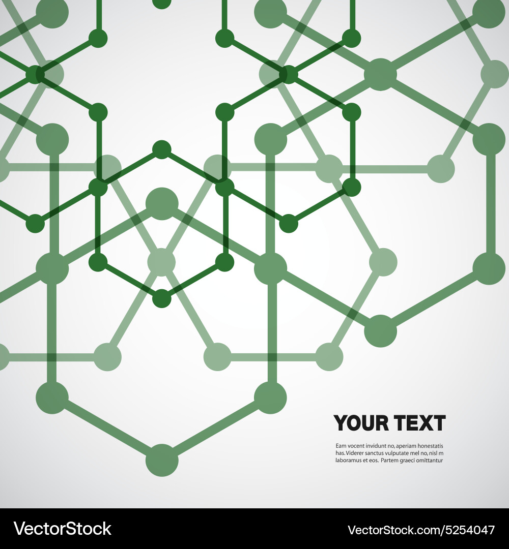 Set for design in molecules abstract style Vector Image