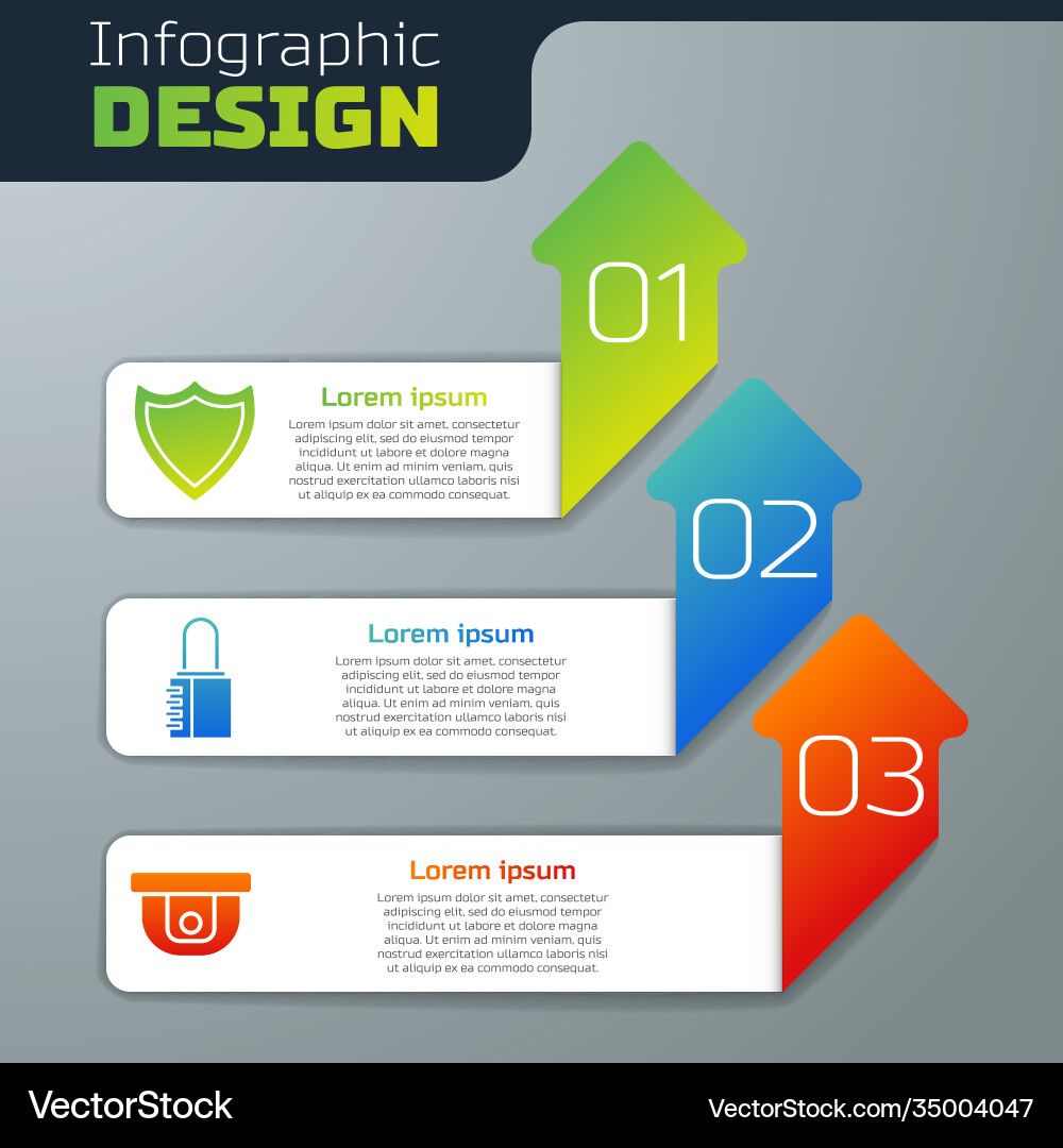 Set shield safe combination lock and motion Vector Image
