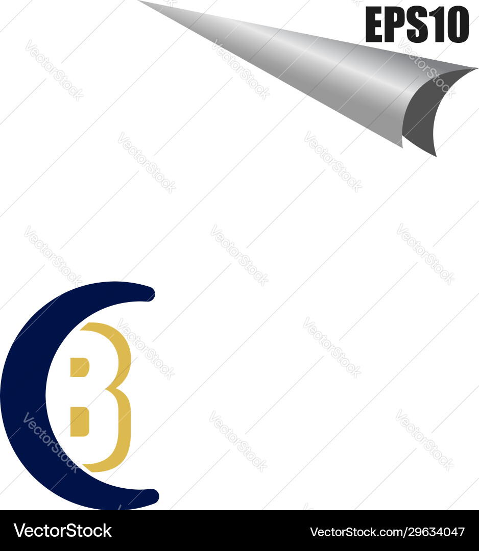 Simple cb initial monogram design template Simple cb initial monogram design template Vector Image