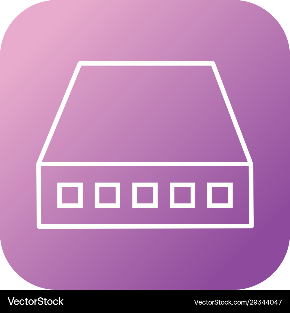 Unique network switch line icon Vector Image