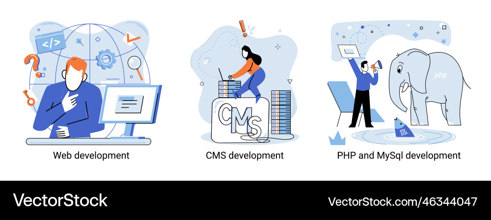 Website architecture concepts web development Website architecture concepts web development vector image