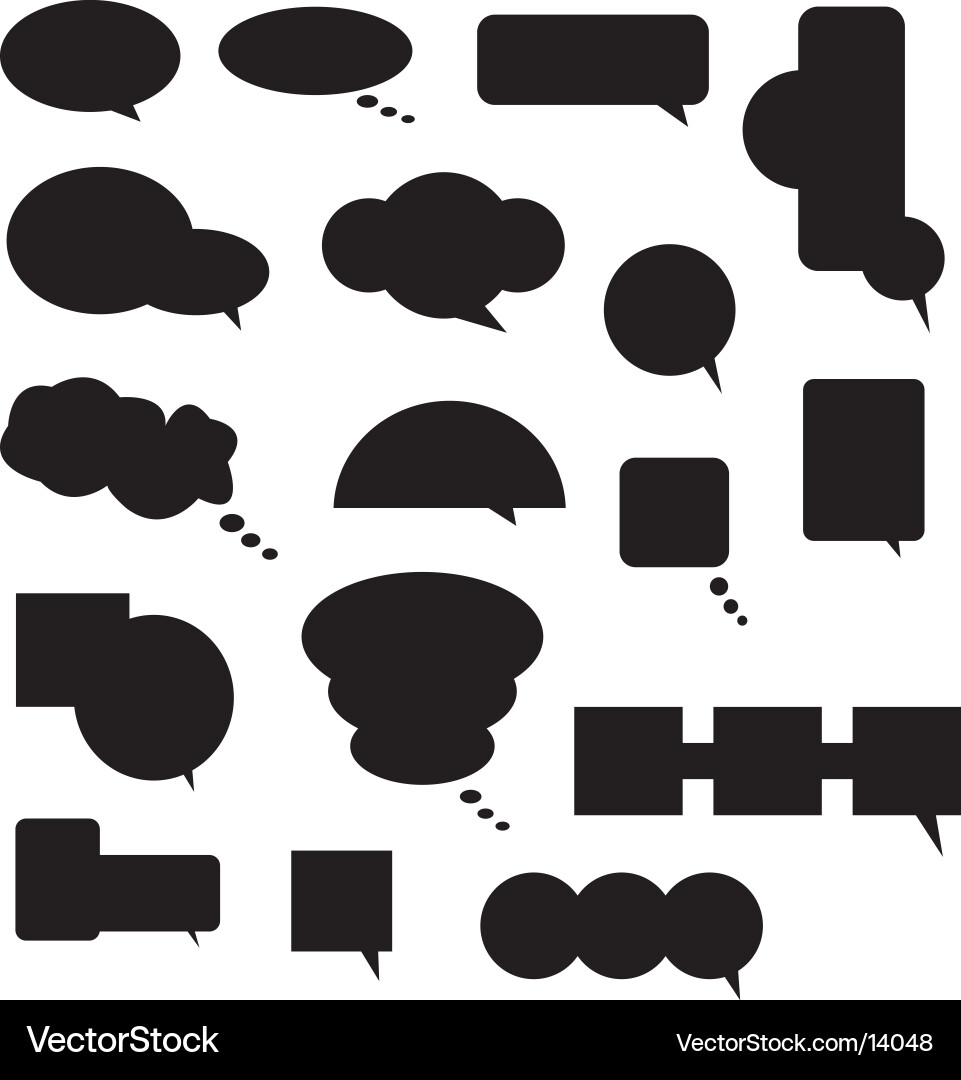 Cartoon Speech Bubbles vector image