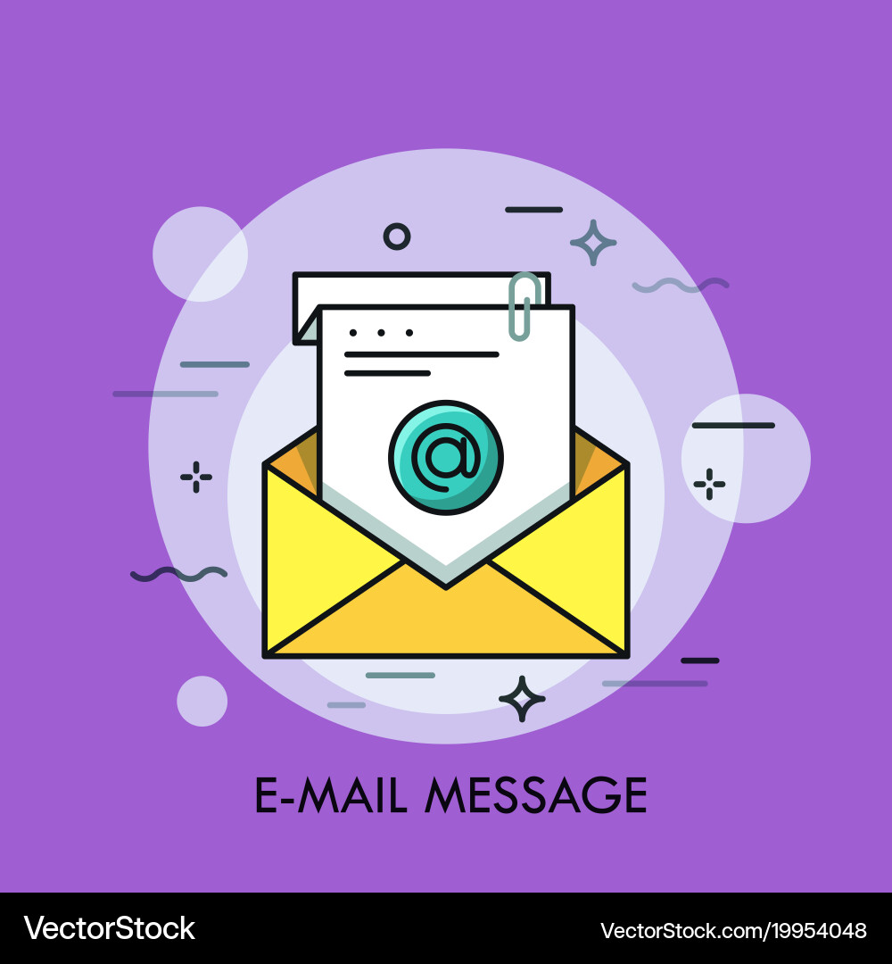 Concept of e-mail message electronic messaging vector image