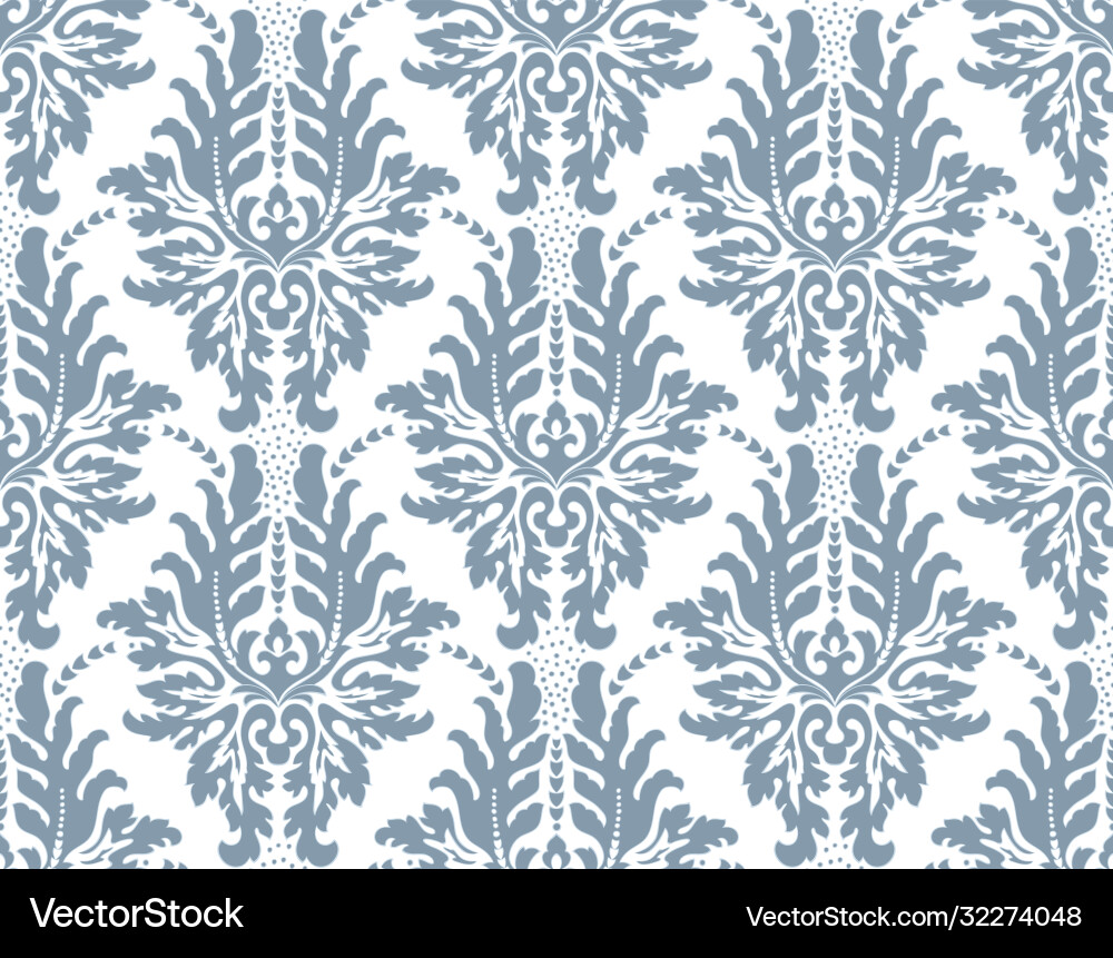 Damask seamless pattern element classical Damask seamless pattern element classical Vector Image