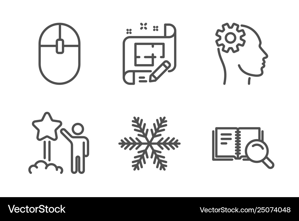 Engineering architect plan and computer mouse Engineering architect plan and computer mouse Vector Image