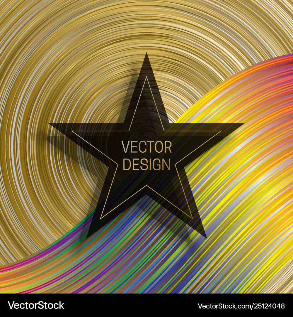 Five-pointed star frame on dynamic colorful Five-pointed star frame on dynamic colorful Vector Image