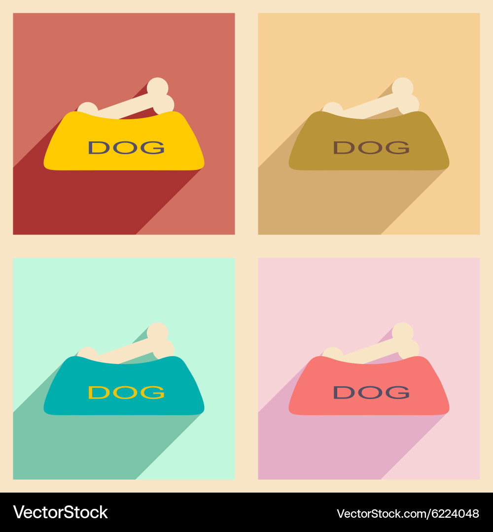 Flat with shadow concept and mobile application vector image