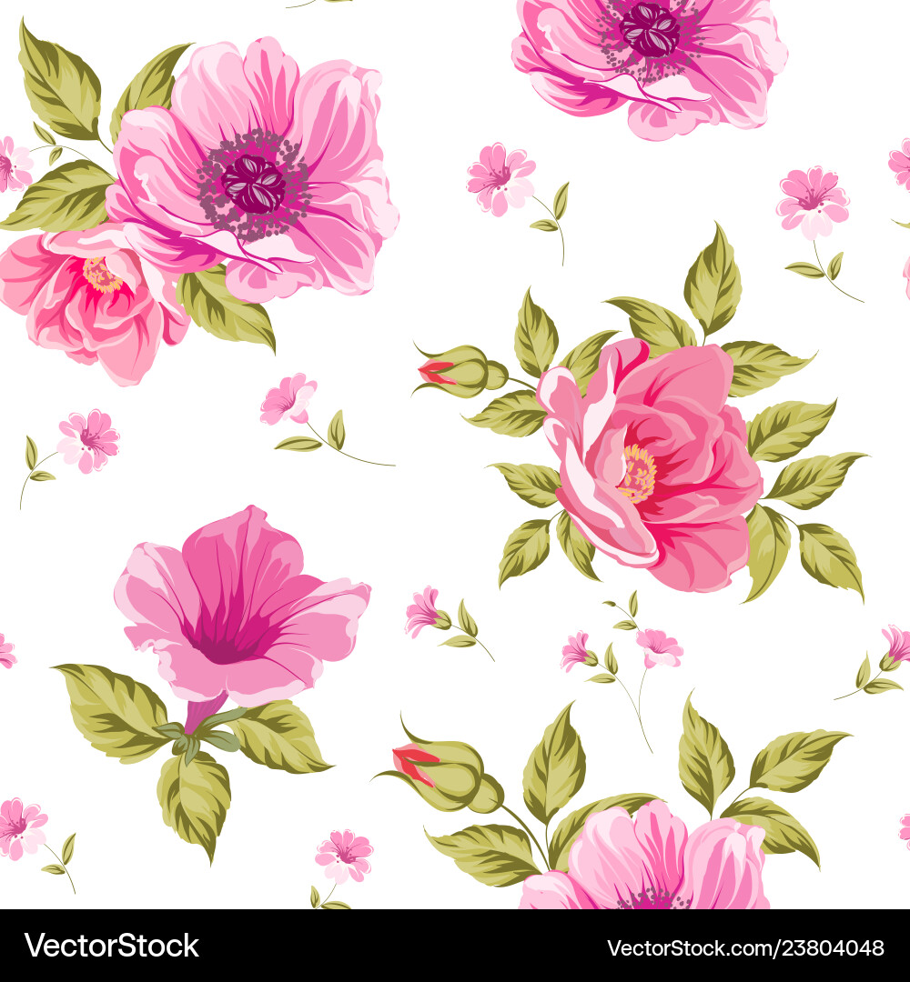 Floral Seamless Pattern vector image