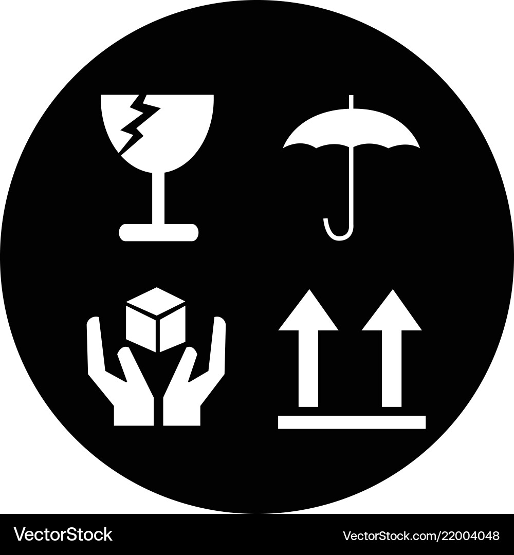 Fragile icon Fragile icon Vector Image