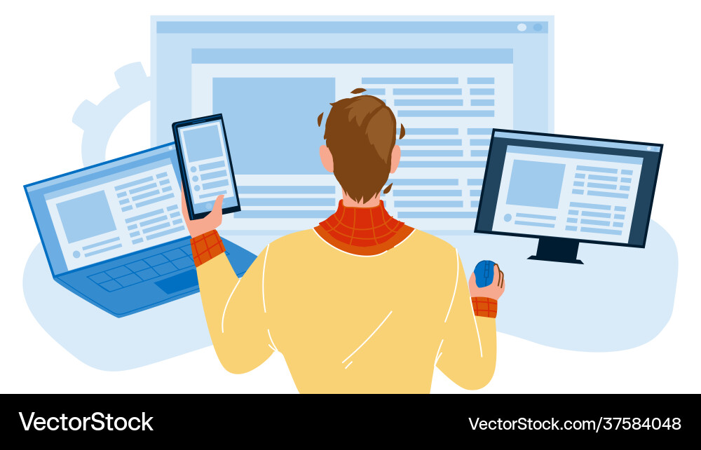 Front end development developer occupation Front end development developer occupation vector image