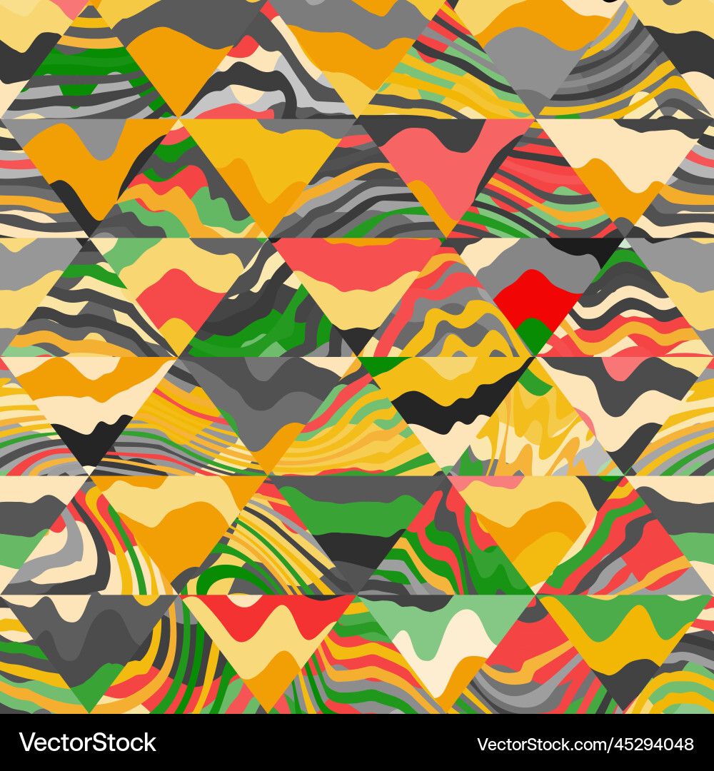 Geometric Triangle Wave Pattern vector image