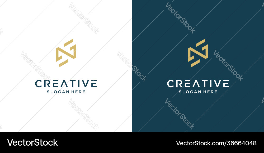 Luxus Buchstaben n Logo Design Inspiration Luxus Buchstaben n Logo Design Inspiration vektorbild