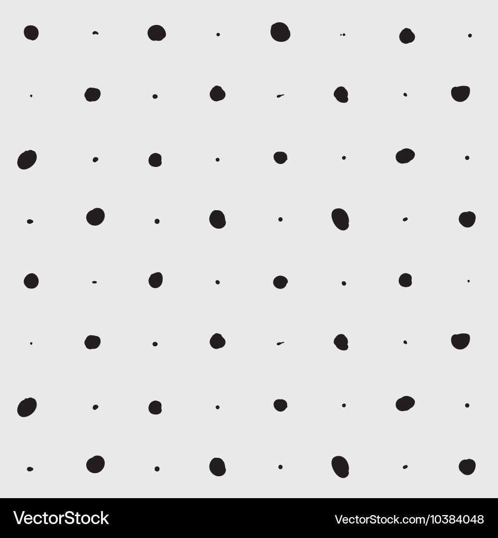 Minimal monochrome handwritten pattern dots vector image