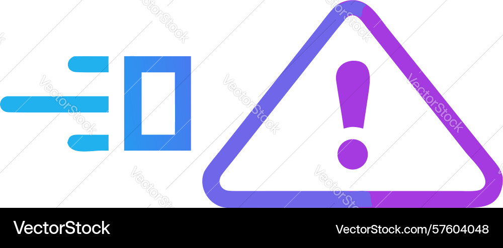 Power connection warning or disconnected alert vector image