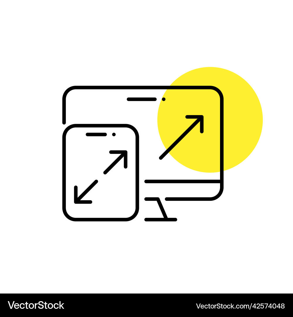 Scalable responsive web design symbol pixel Scalable responsive web design symbol pixel vector image