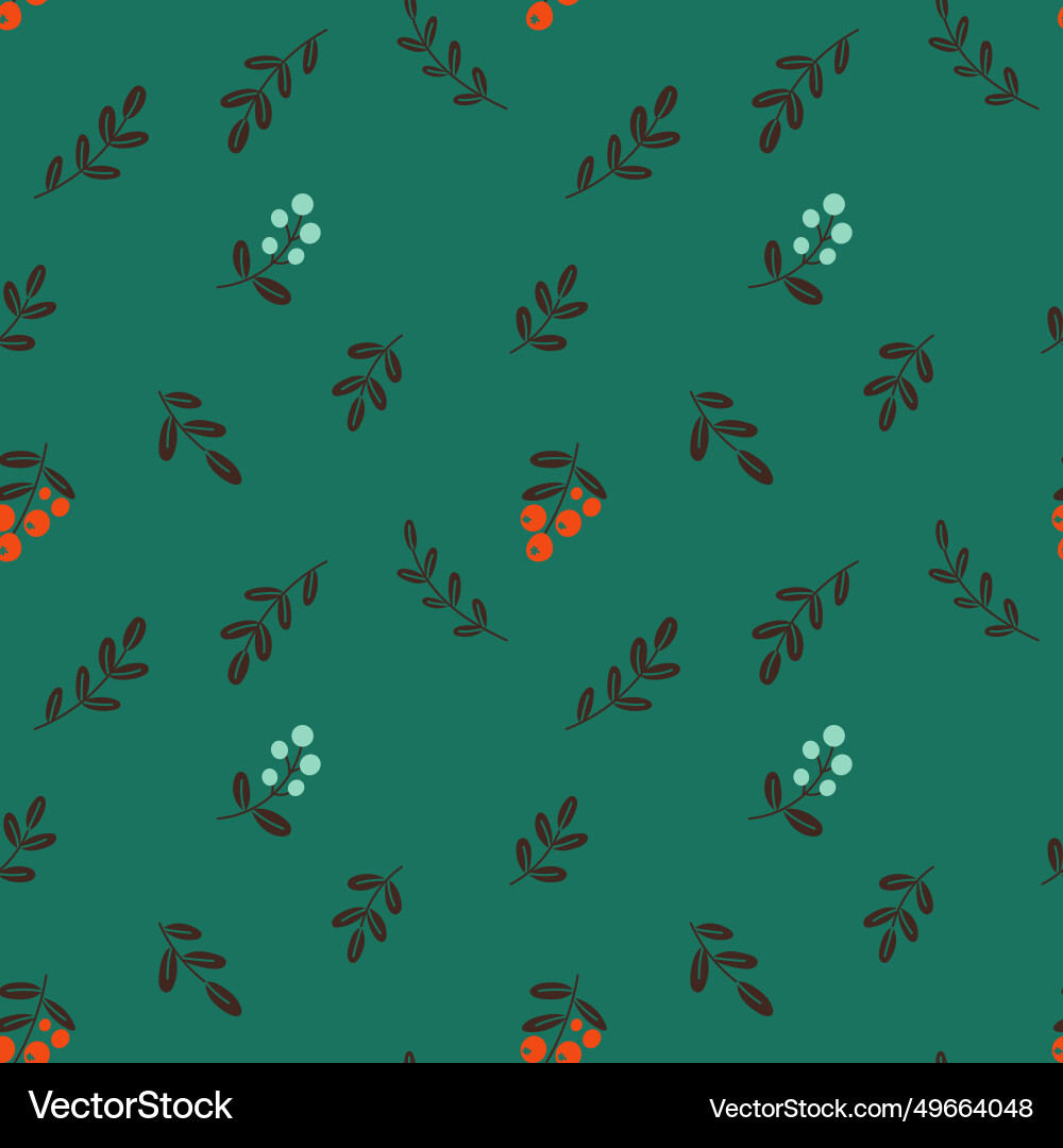 Seamless pattern with cranberry Seamless pattern with cranberry Vector Image
