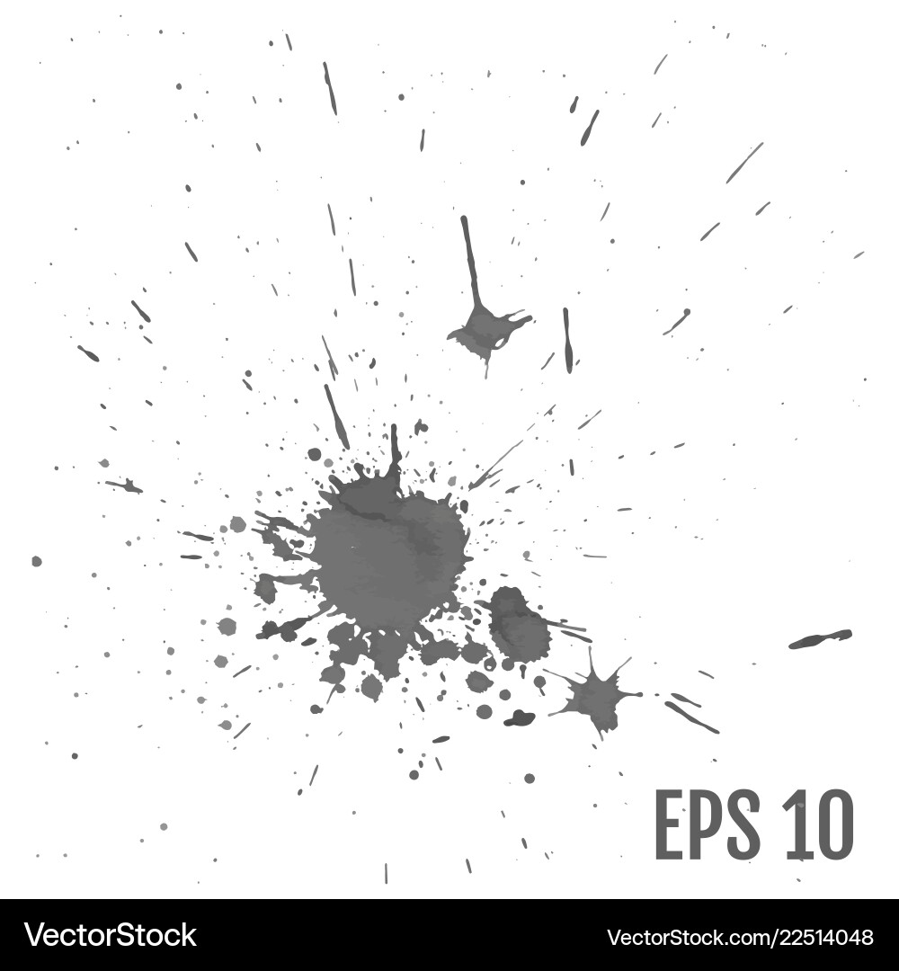 Splashes hand made tracing from sketch all Splashes hand made tracing from sketch all vector image