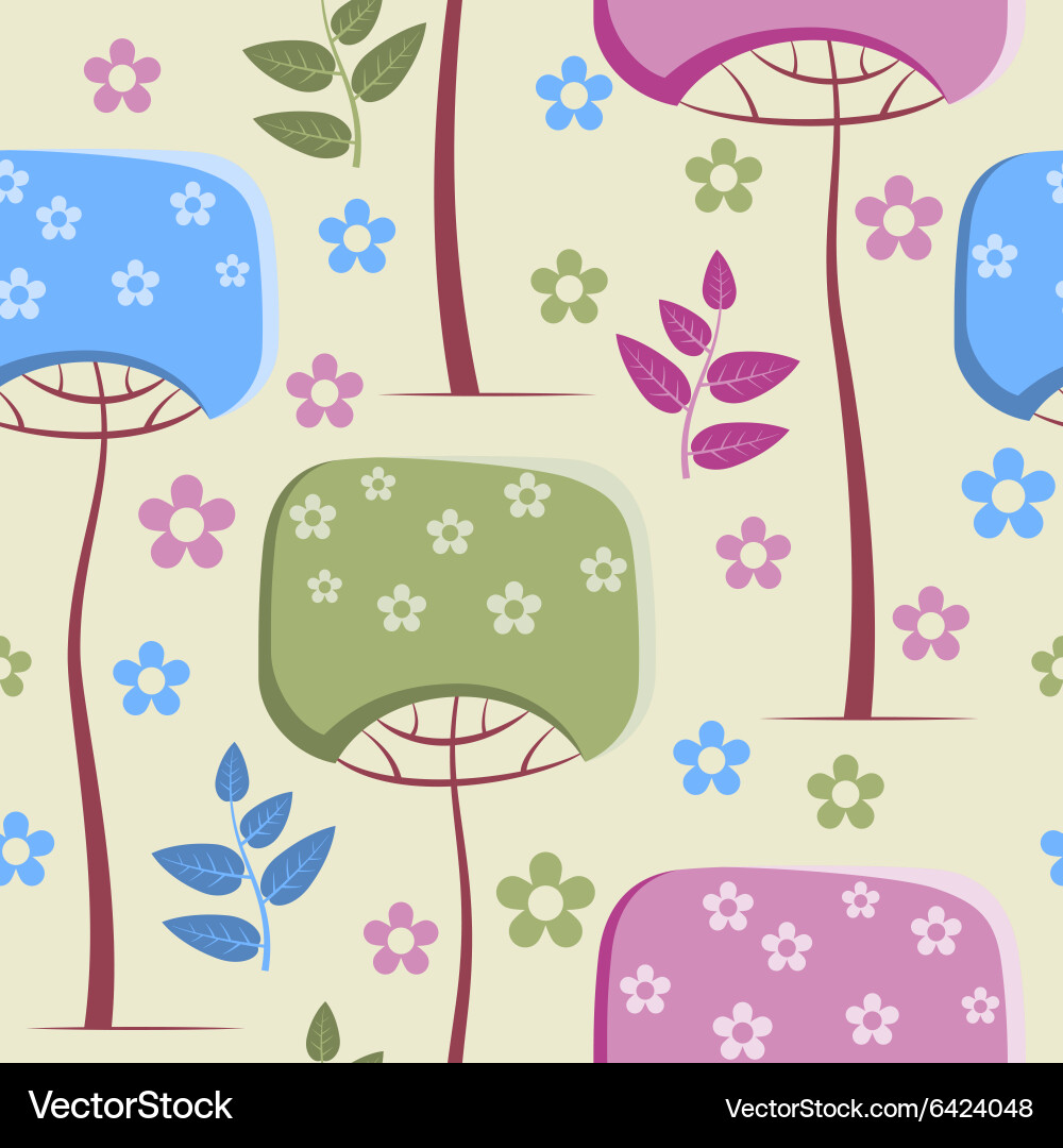 Trees pattern Vector Image