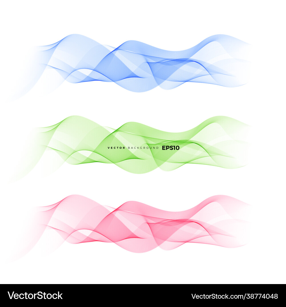 Wave element with abstract colorful lines vector image