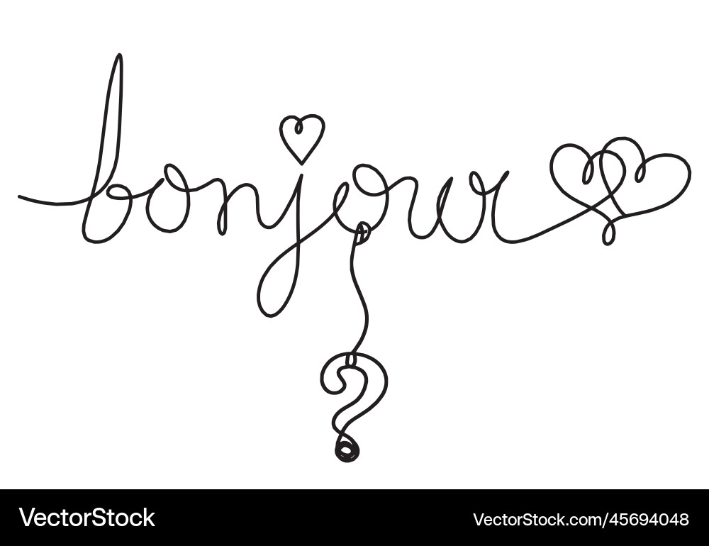With question mark as continuous line drawing With question mark as continuous line drawing vector image