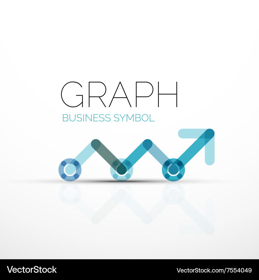 Abstract logo idea linear chart or graph Vector Image
