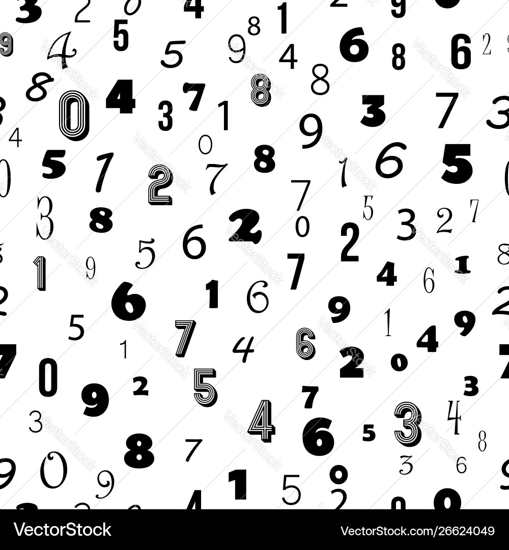 Abstract Number Pattern Background Vector Image