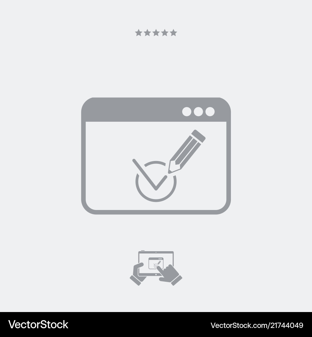 Checking computer options icon Vector Image