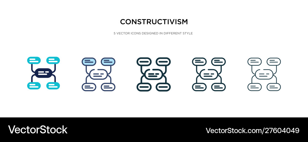 Constructivism icon in different style two Constructivism icon in different style two Vector Image