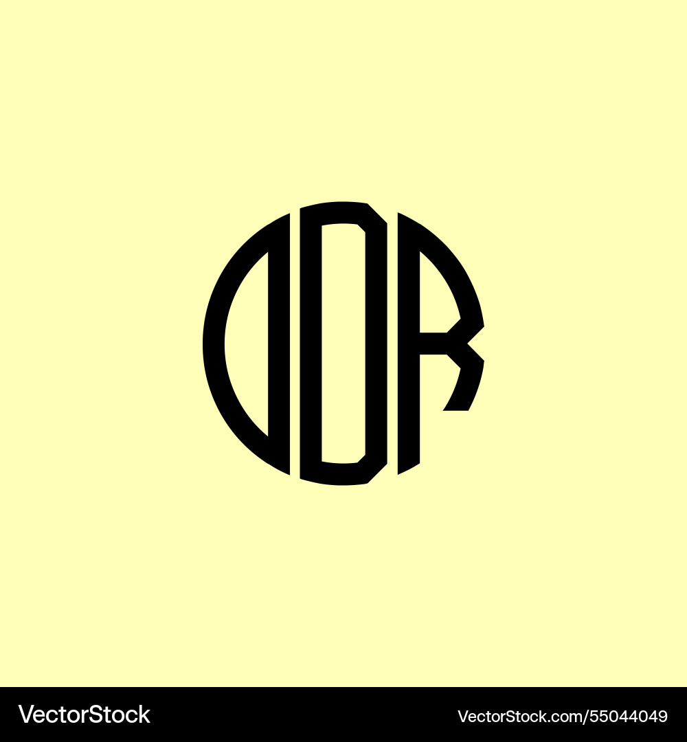 Creative rounded initial letters ddr logo Creative rounded initial letters ddr logo Vector Image