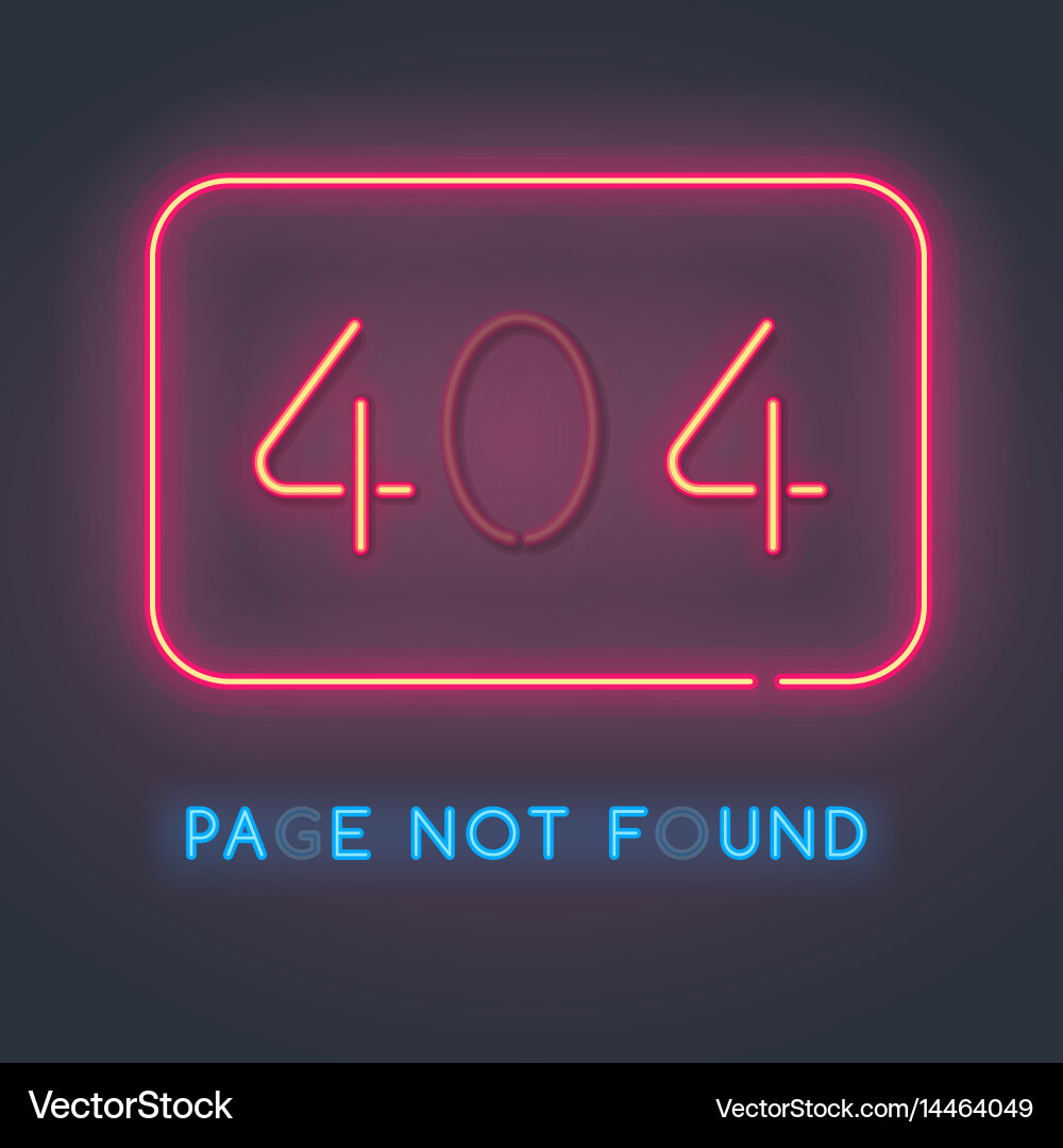 Error 404 page not found vector image