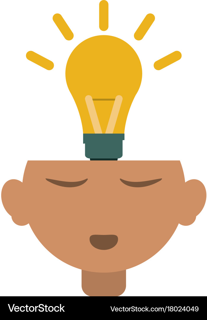 Lightbulb idea concept icon image vector image