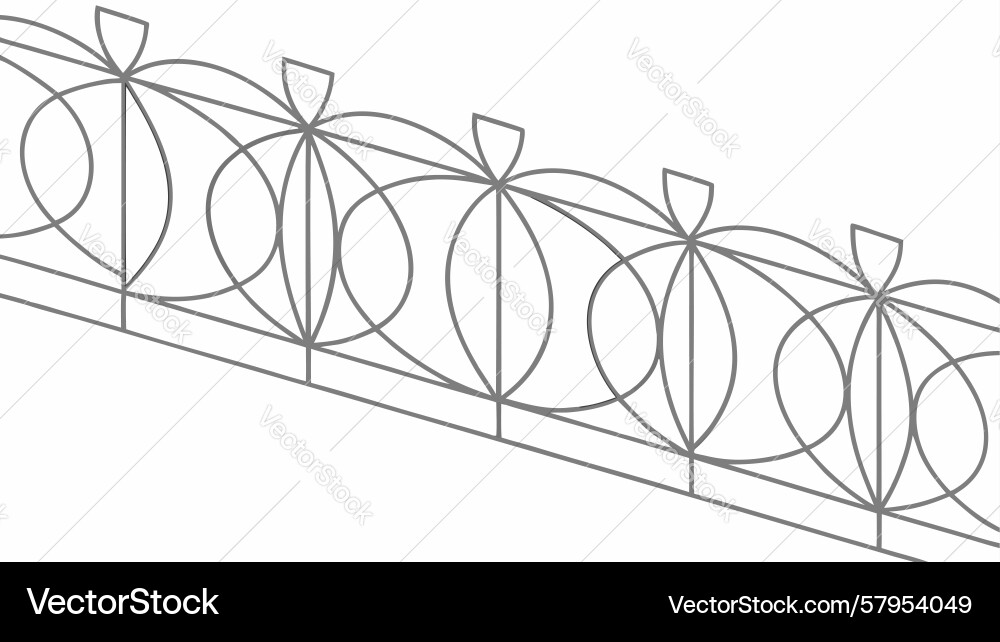 Minimalist Interlocking Circles Border Vector Image