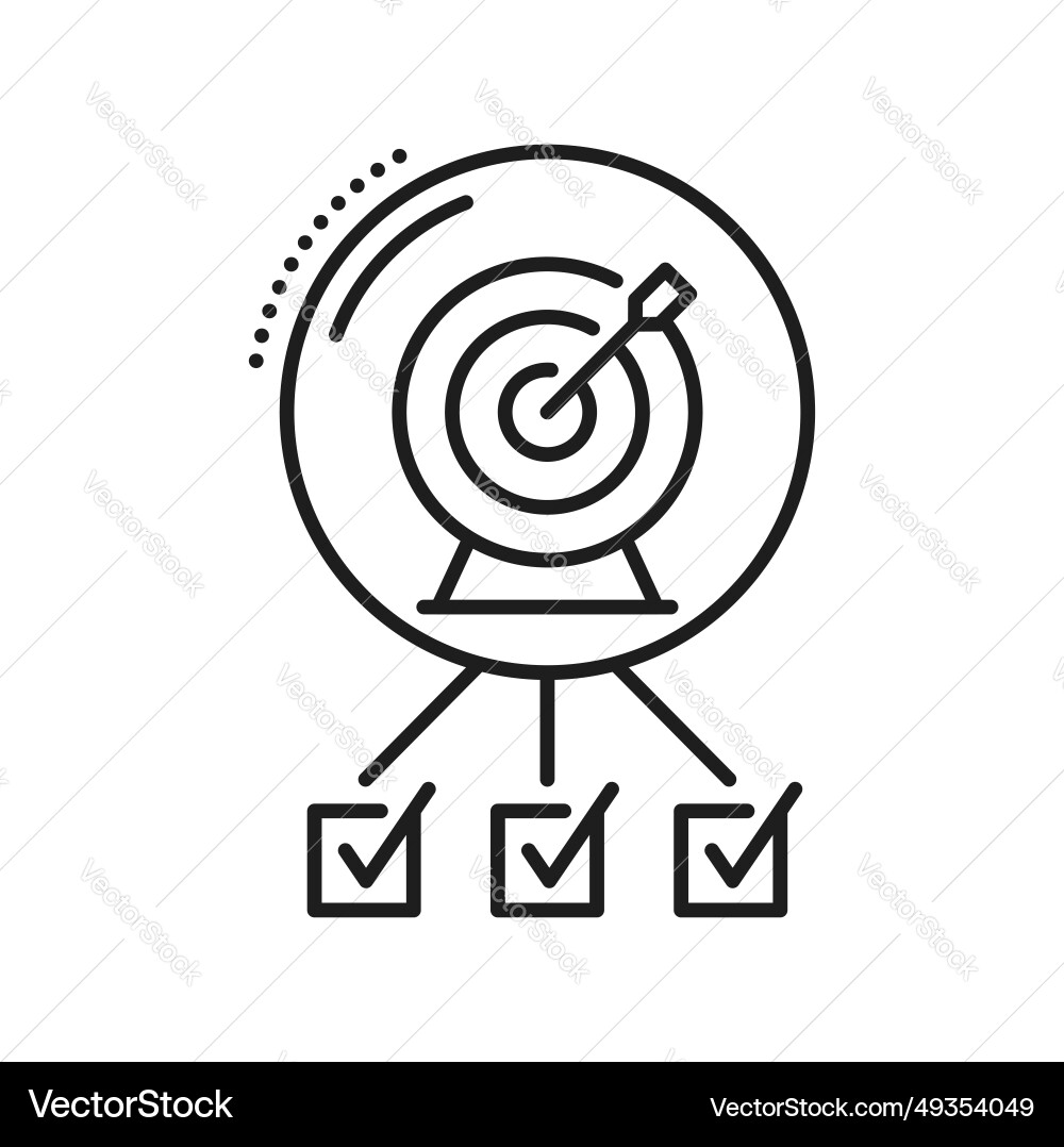 Planning icon project goal management schedule Planning icon project goal management schedule vector image