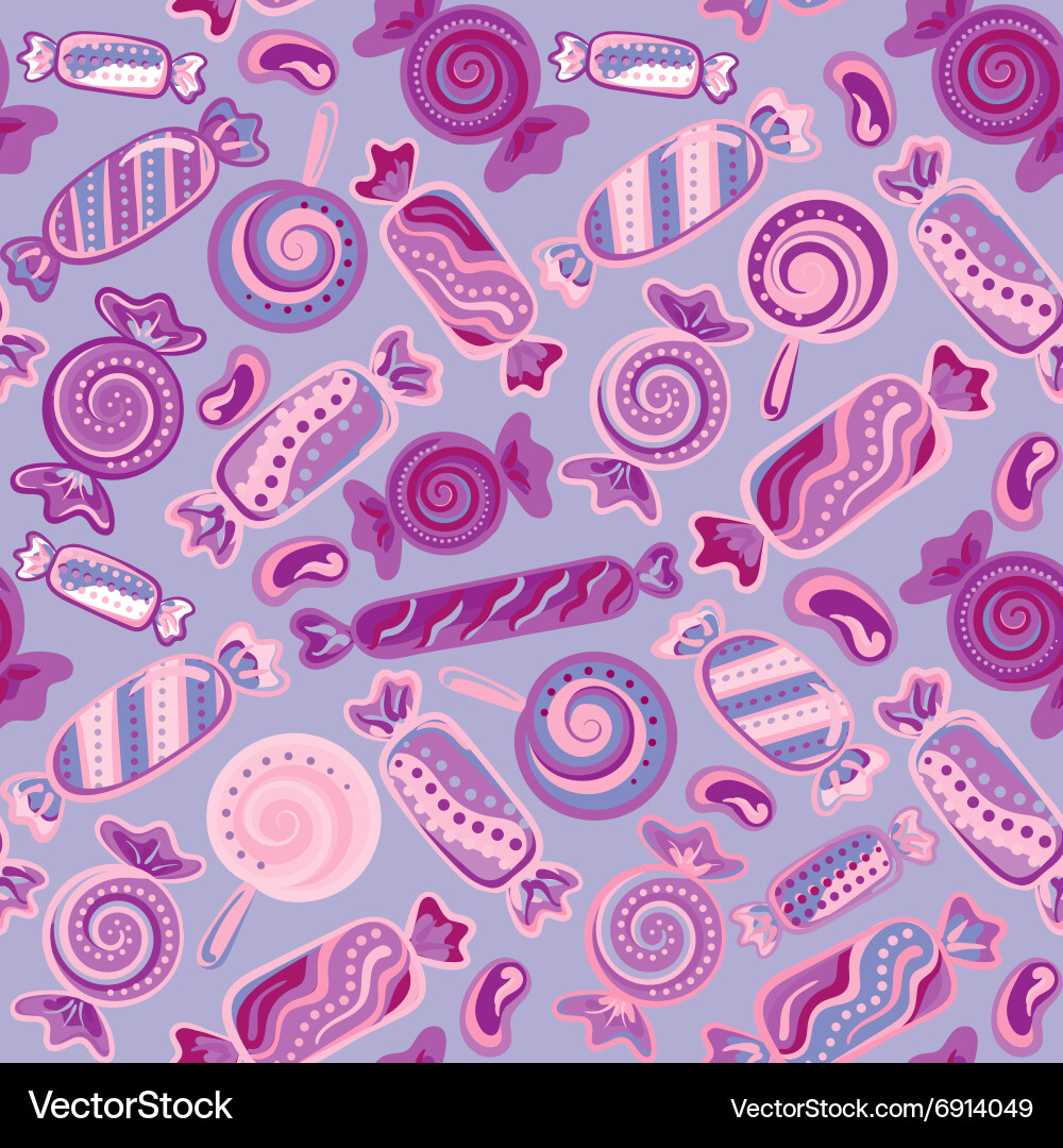 Seamless pattern background with lollipops Vector Image