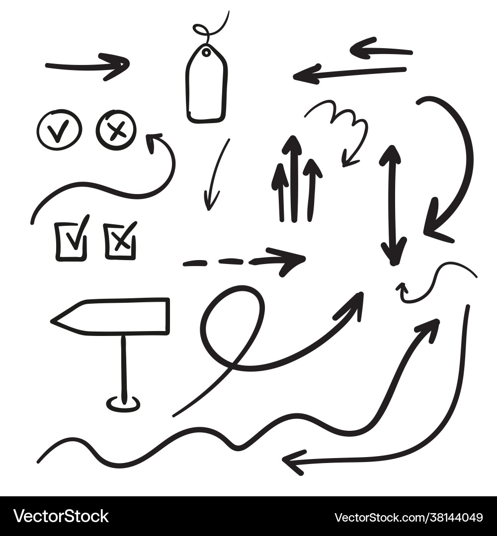 Set arrows Set arrows vector image