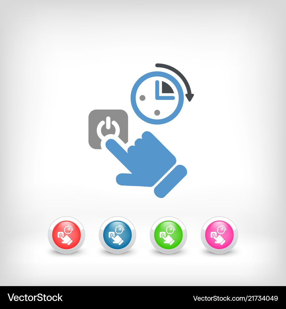 Switch timer vector image