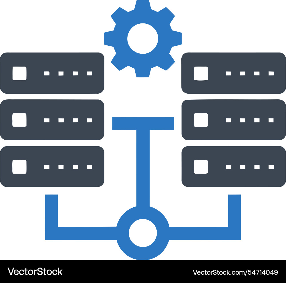 Symbol des Server-Management-Systems Vektorbild