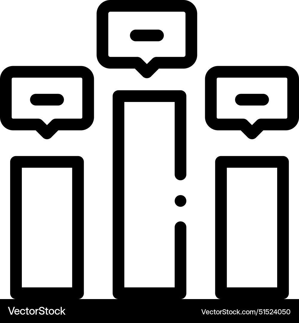 Bar chart icon thin linear style design isolated Bar chart icon thin linear style design isolated vector image