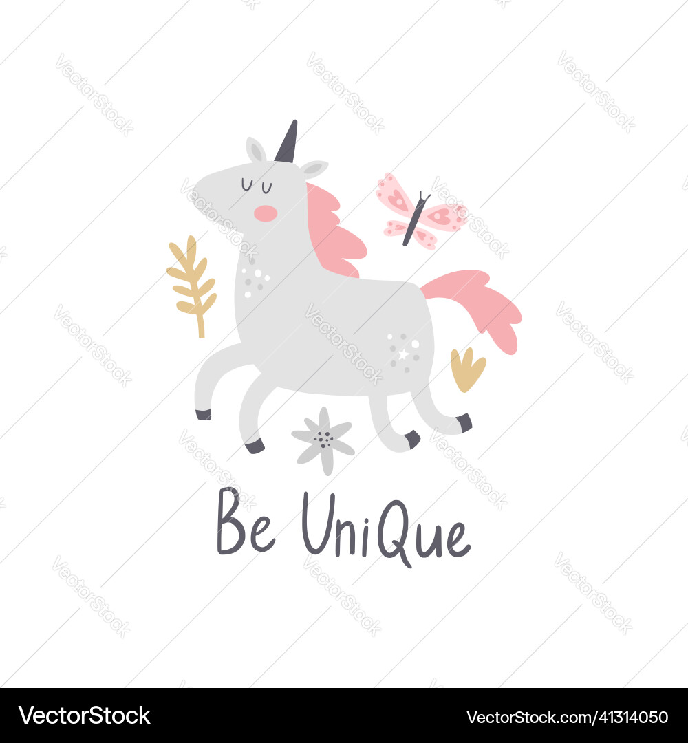 Bild von laufendem Einhorn und Blumen Bild von laufendem Einhorn und Blumen vektorbild
