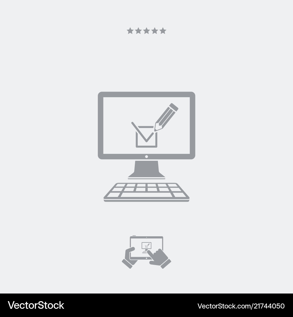 Checking box web icon Vector Image