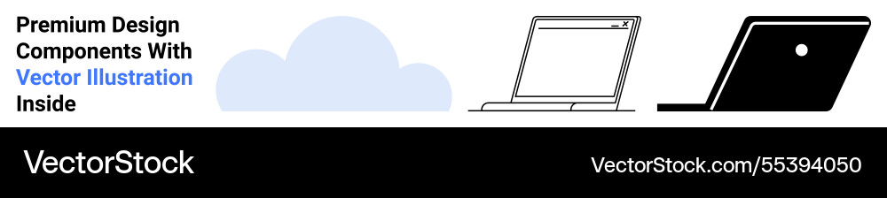 Cloud computing and technology devices for digital Vector Image